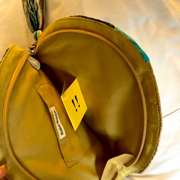 NWT! Roller Rabbit Pandita Clutch Raffia Straw Bag - Picture 6 of 10